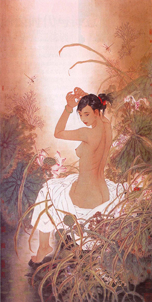 出水荷风带露香 180cm×90cm2012年