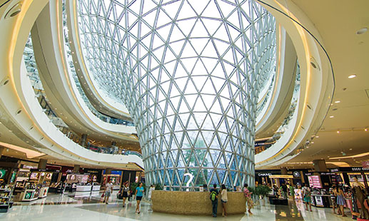 从2014年9月1日正式开业以来，海棠湾免税购物中心成为众多来三亚旅游者的新去处，免税购物中心集免税购物、有税购物、餐饮娱乐、文化展示多种业态于一体。